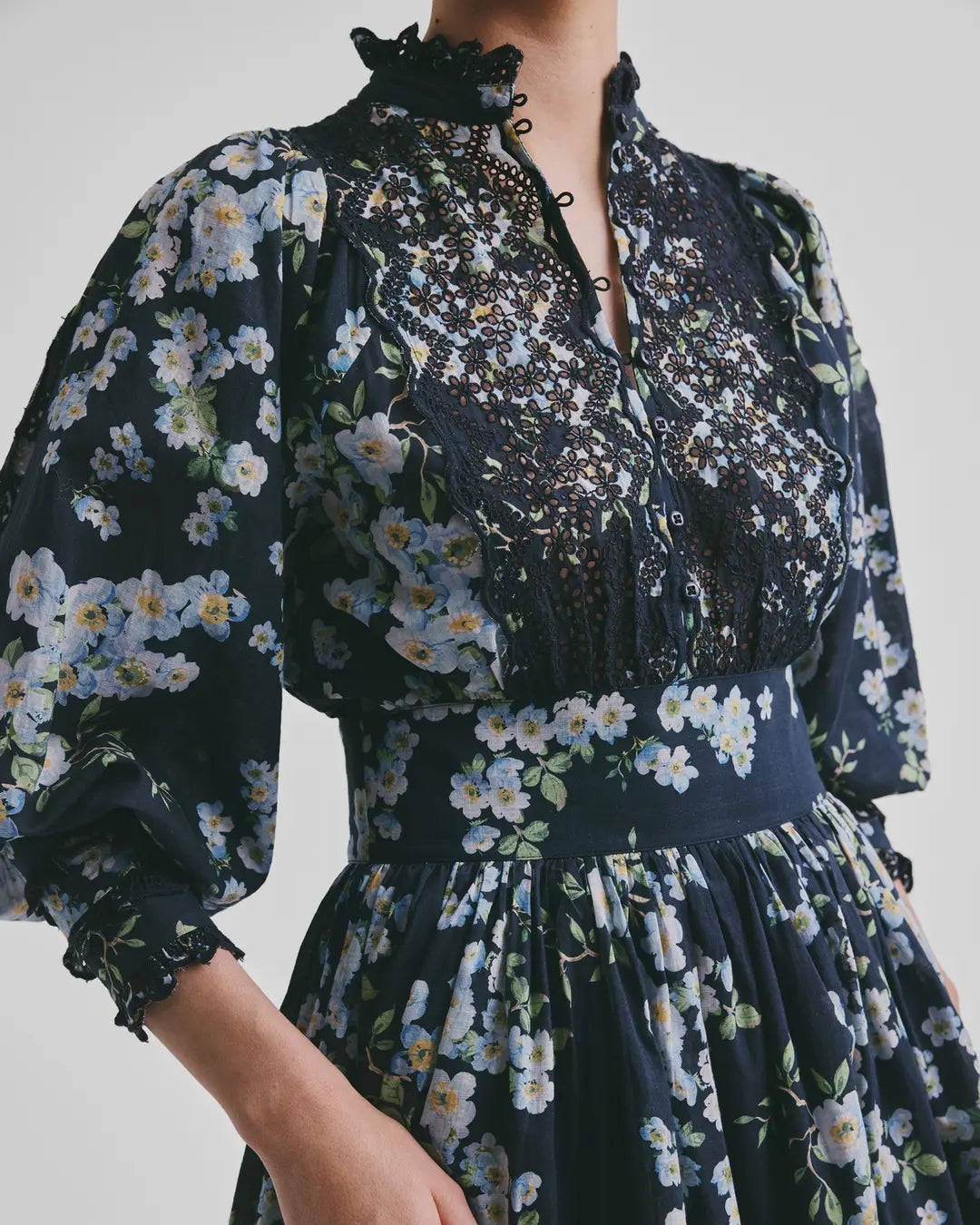 Cotton Slub Mini Dress - Cherry Blossom