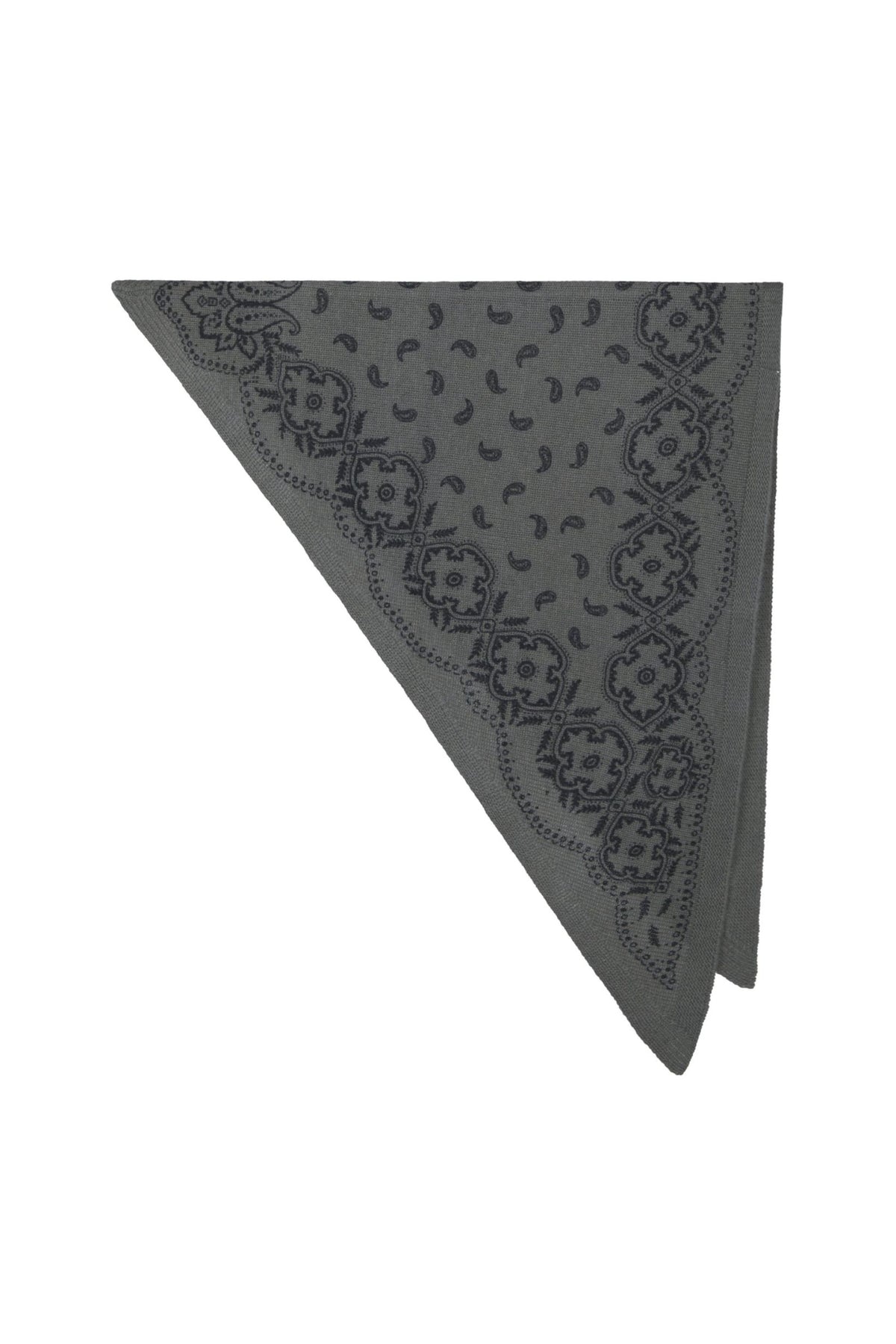 Lolana Paisley Knit Scarf - Army