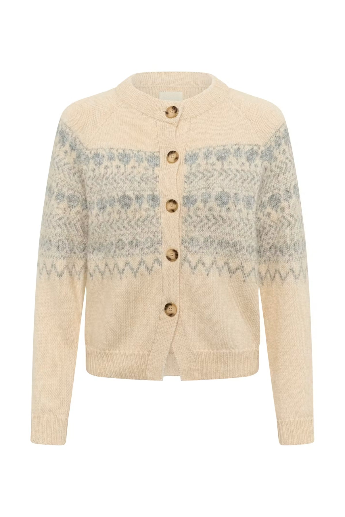 Charmainepw Cardigan - Whitecap/grey Jaquard