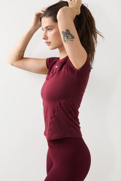 Soft Basic Short Sleeve - Merlot