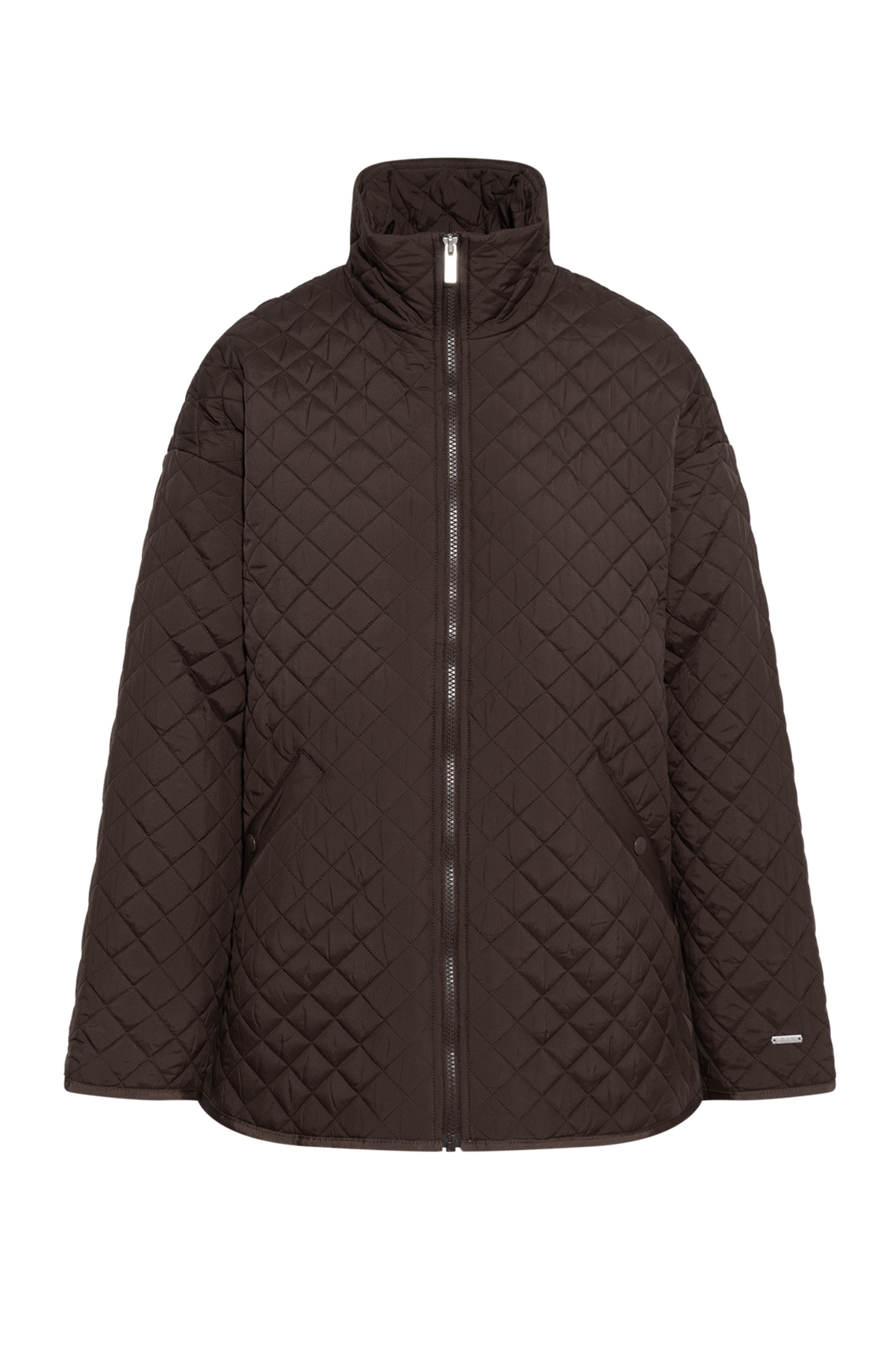 Oversized Quilted Jacket - Chocolate