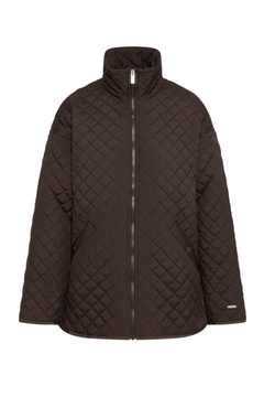 Oversized Quilted Jacket - Chocolate