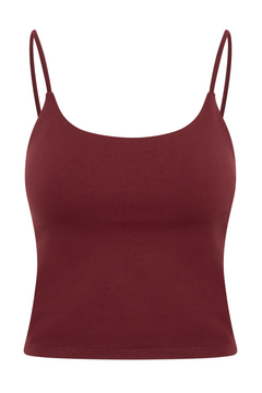 Shape Seamless Strap Singlet - Merlot
