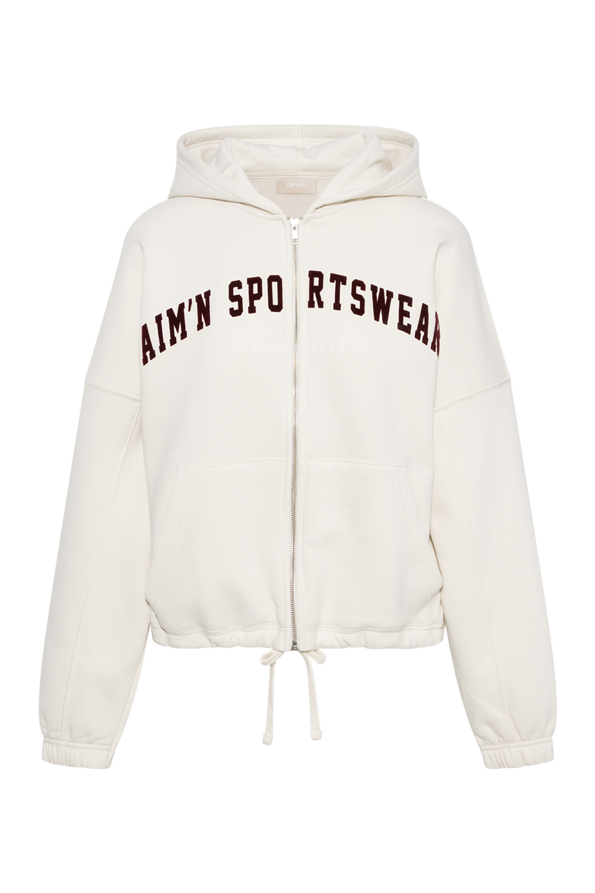 Varsity Sweat Zip Hood - Cream