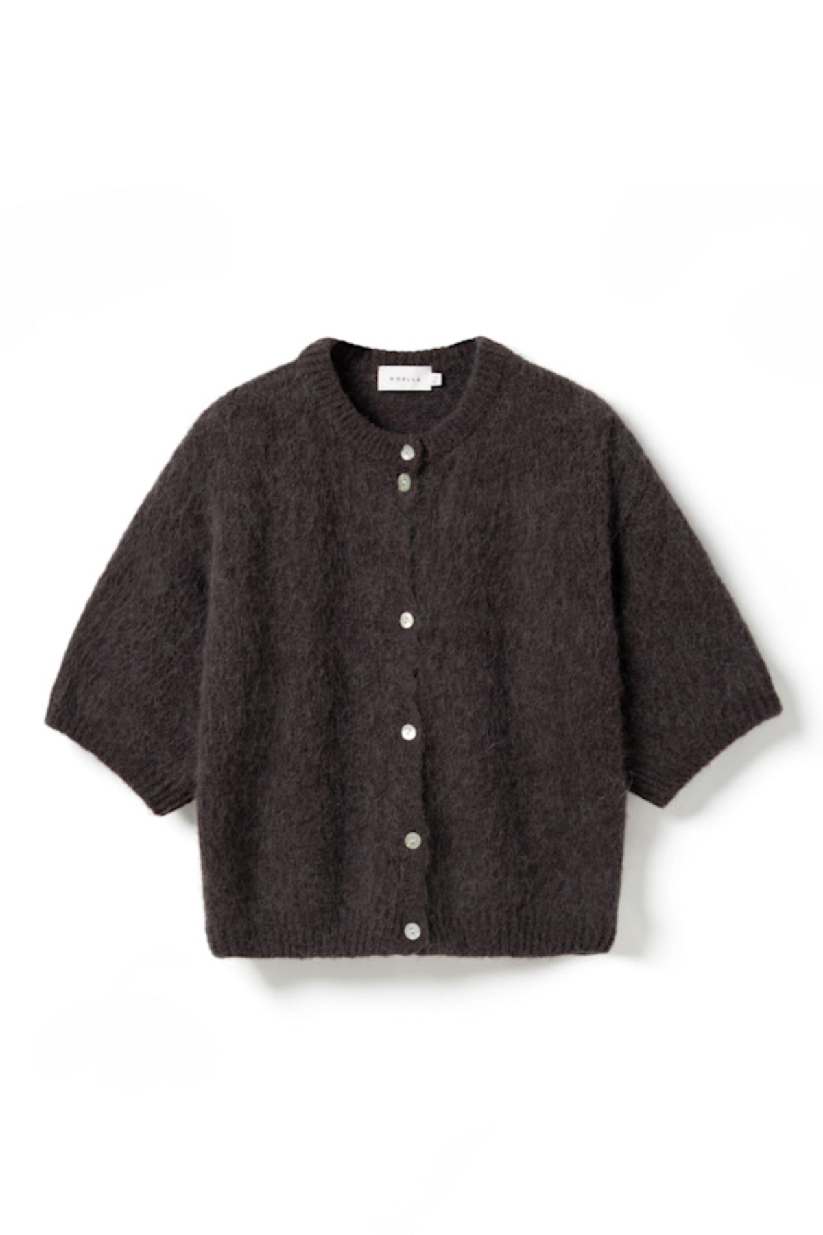 N-Kae Ss Knit Cardigan - Chocolate