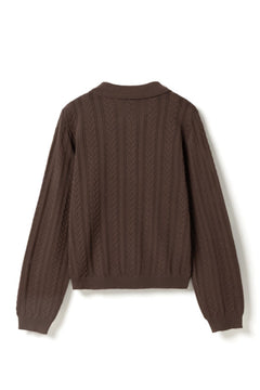 N-Mecca Ls Knit Polo - Coffee