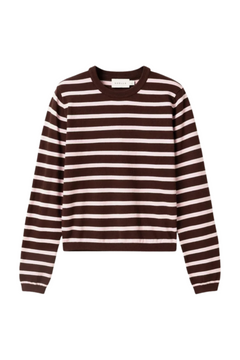 N-Muna Ls Knit - Dannia Blush Chocolate Stripe