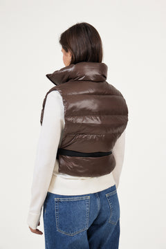 Bonnie Down Vest - Dark Brown