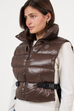 Bonnie Down Vest - Dark Brown