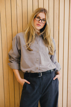 Mathilde Check Shirt - Beige