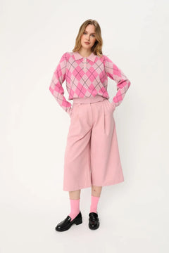 Lovemycras Pullover - Pink Argyle