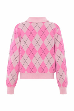 Lovemycras Pullover - Pink Argyle