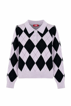 Lovemycras Pullover - Black Argyle