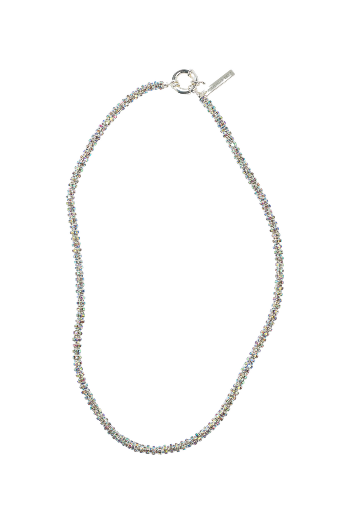 Skinny Diamond Necklace (95cm) - Silver