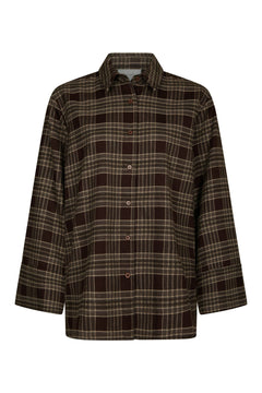 Dita Flannel Check Shirt - Brown