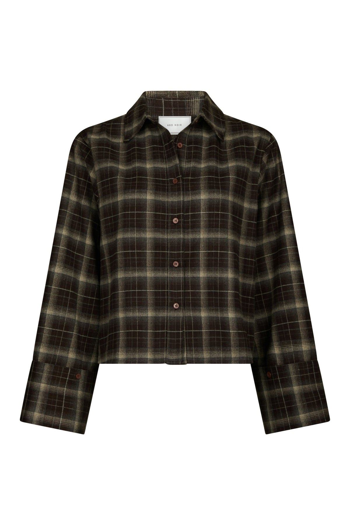 Jaylin Flannel Check Shirt - Dark Brown