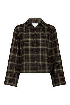 Jaylin Flannel Check Shirt - Dark Brown