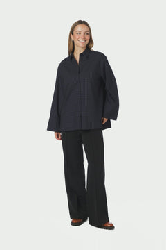 Dita Check Shirt - Dark Blue