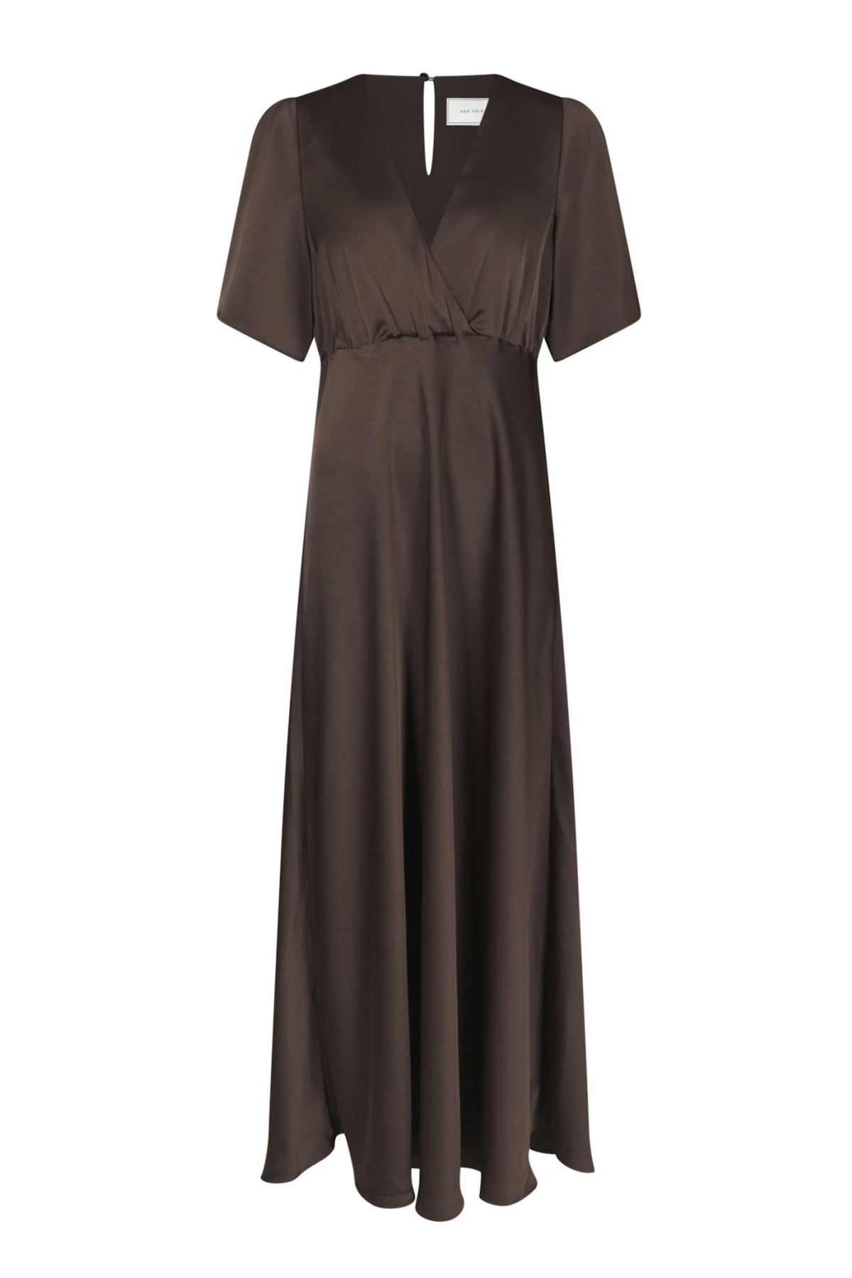 Zelina Heavy Sateen Dress - Dark Brown