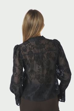 Amara Emb. Blouse - Black