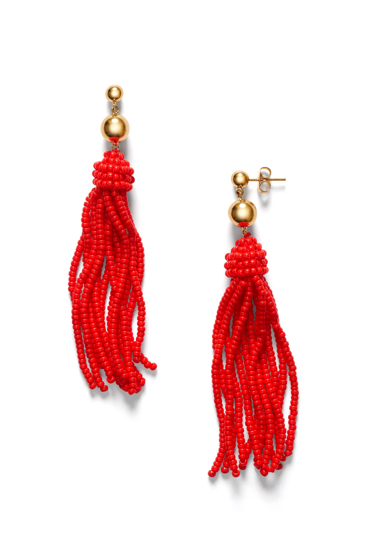 Tassel Fever Earrings - Poppy Red