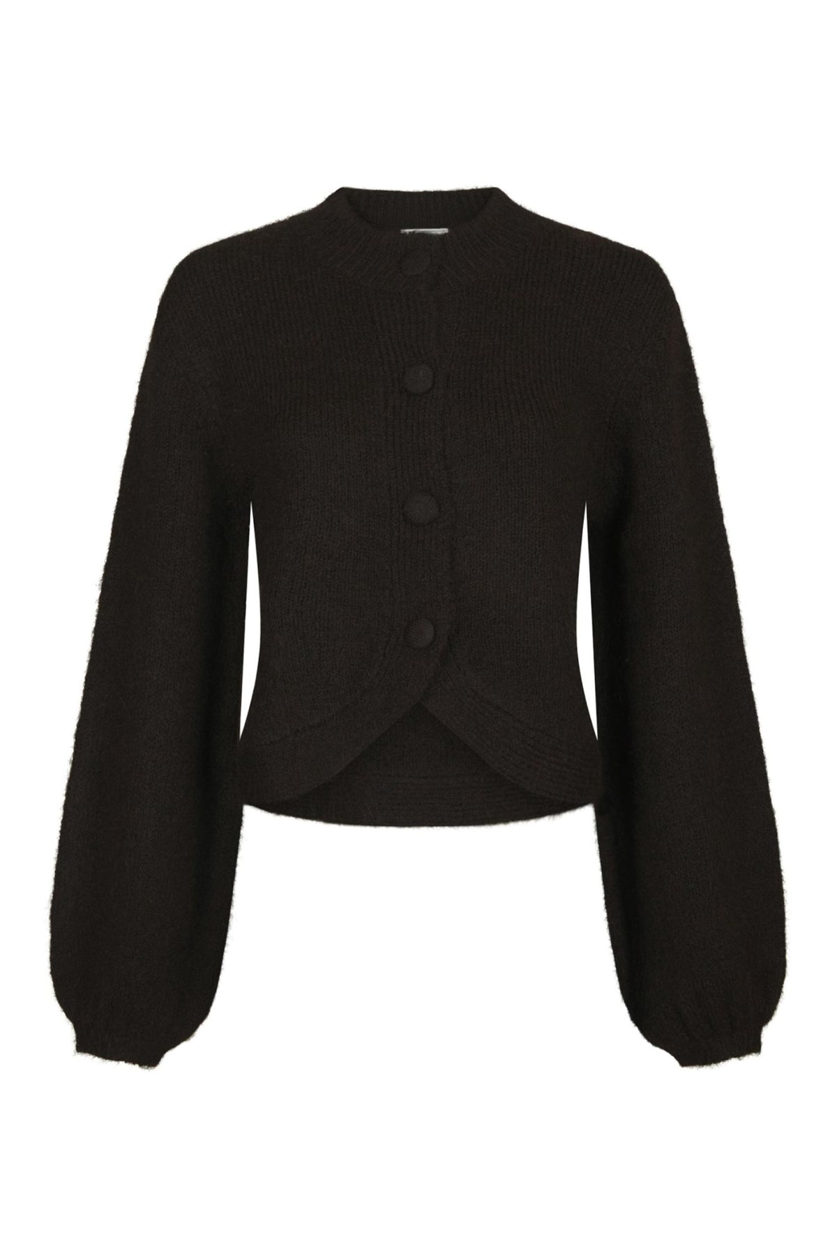 Gio Fluffy Knit Cardigan - Dark Brown