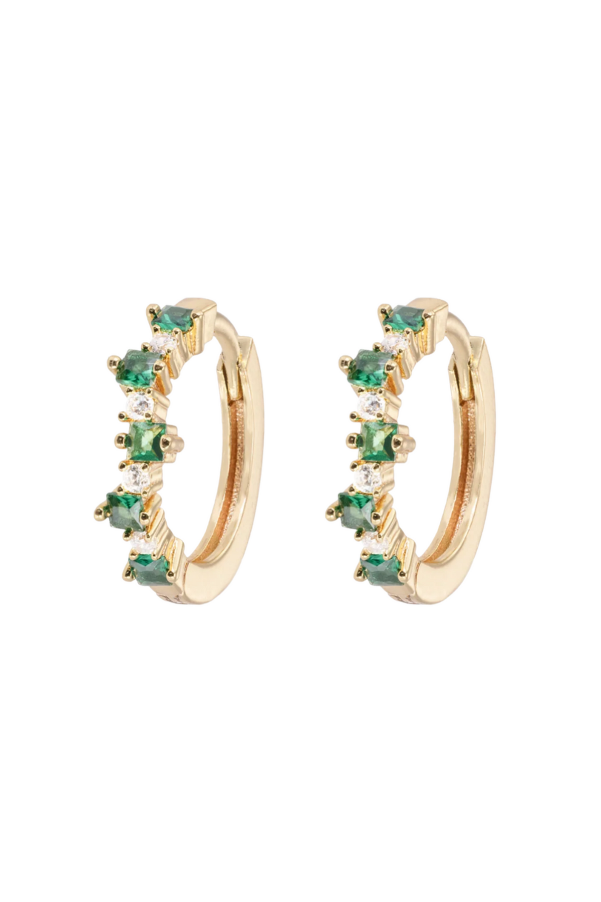 Mixed Medium Hoops - Green
