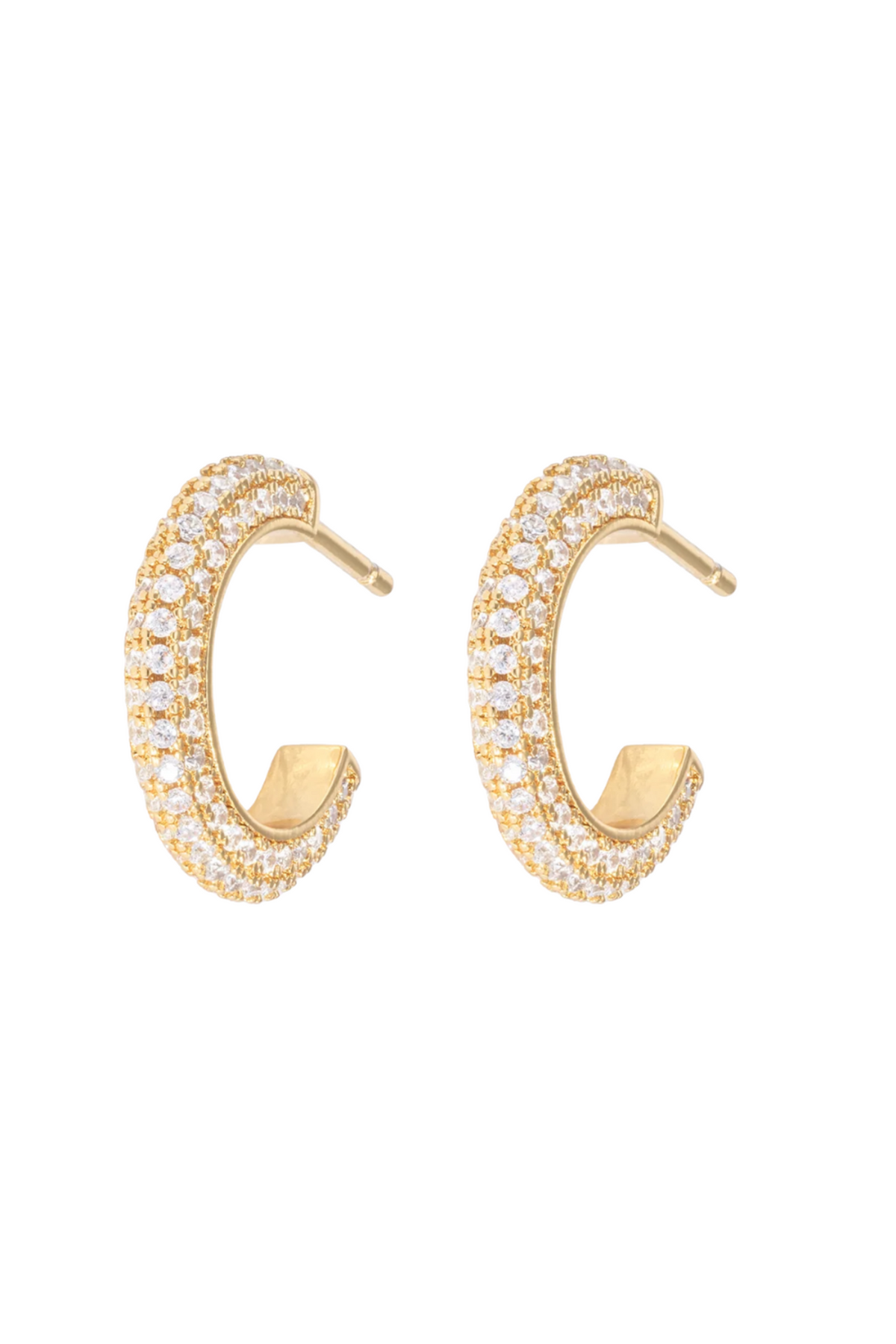 Small Chunky Hoops - White