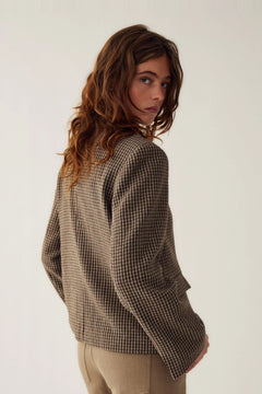 N-Monique Blazer - Delphia Brown Check