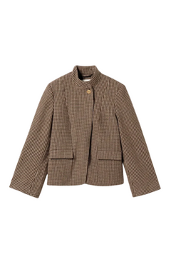 N-Monique Blazer - Delphia Brown Check