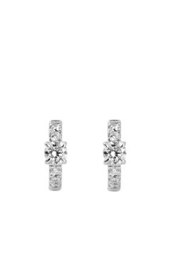 Solitaire Huggies - Silver