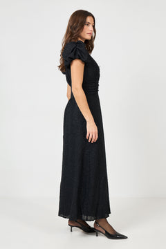 Santine Glitter Maxi Dress - Black
