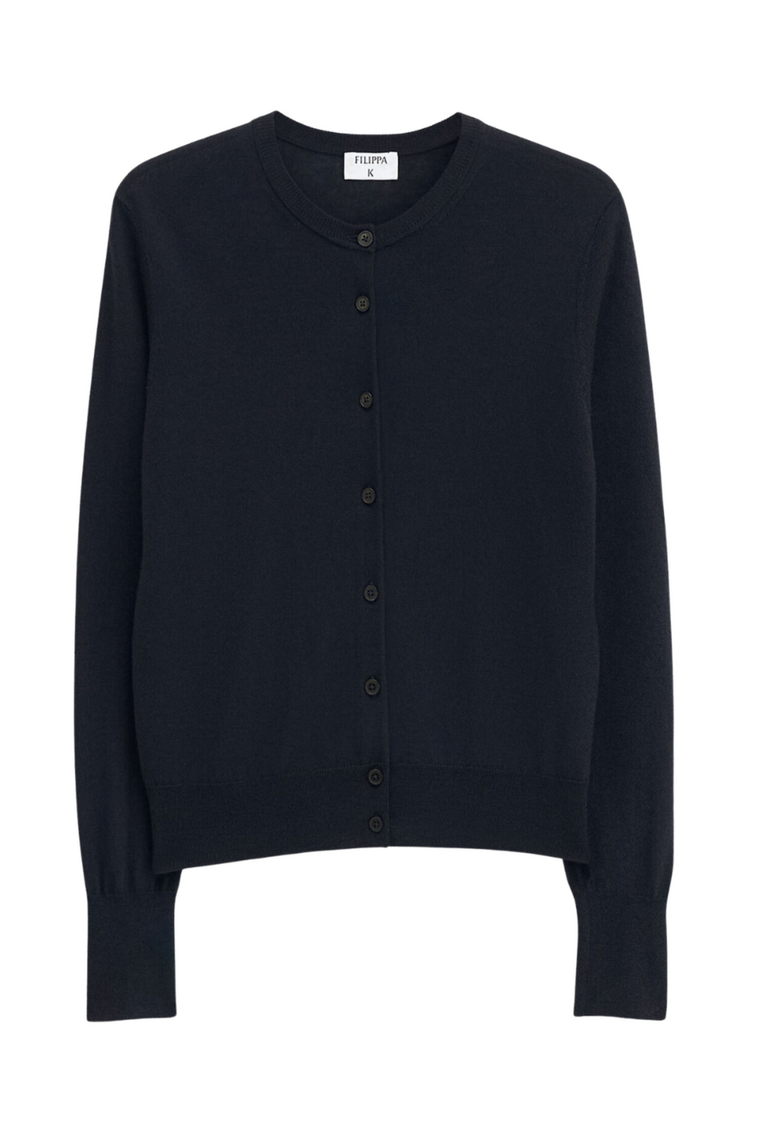 Merino Short Cardigan - Black