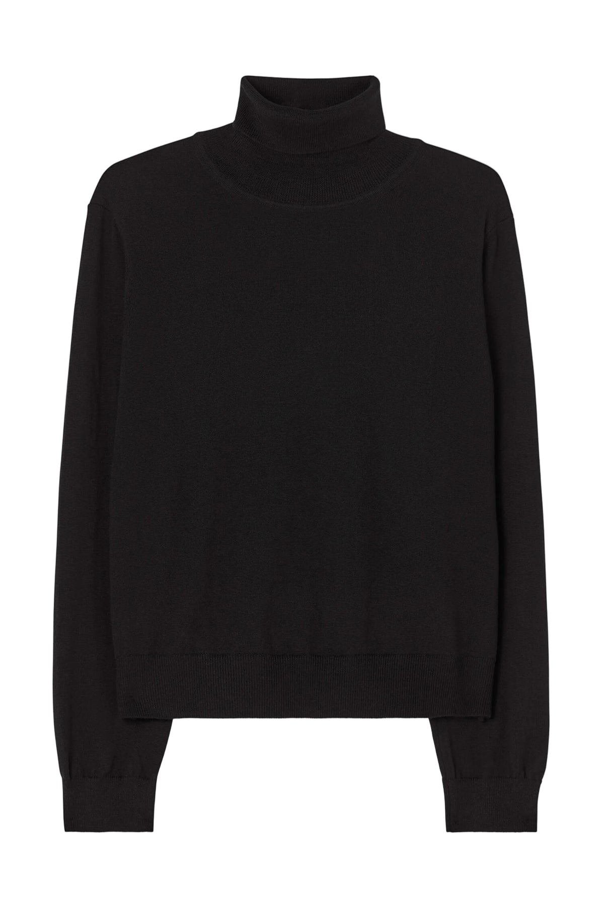 Merino Turtleneck Sweater - Black