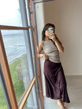 Bovary Skirt - Vinröd