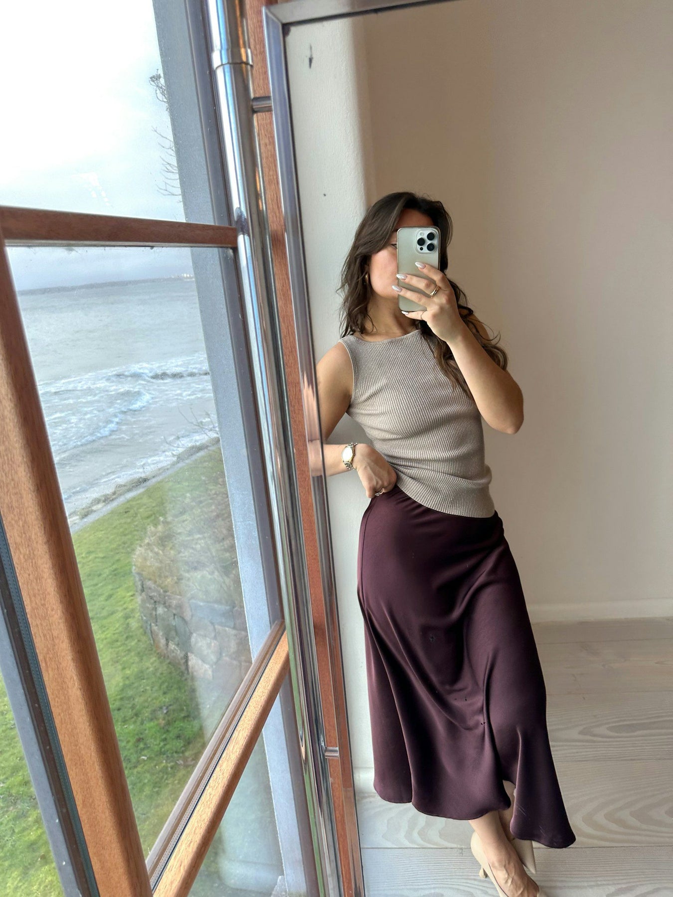 Bovary Skirt - Vinröd