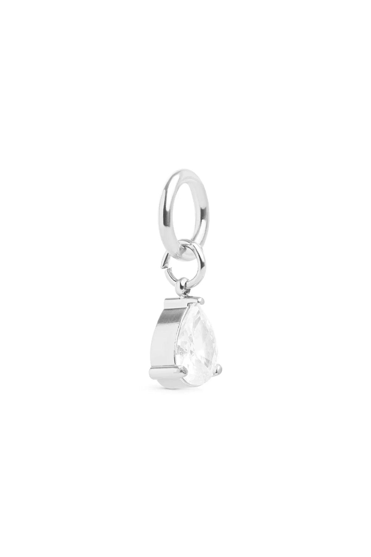 Wren Crystal Charm - Silver