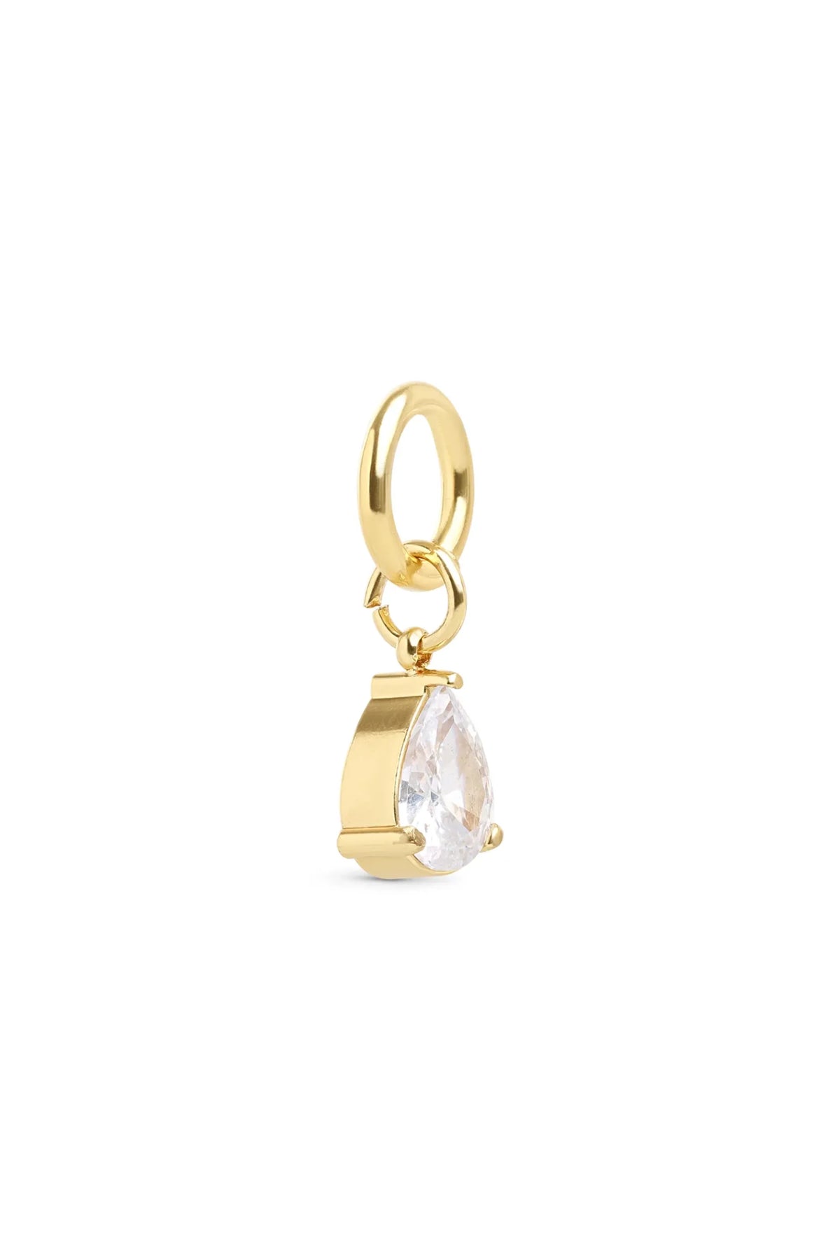 Wren Crystal Charm - Gold
