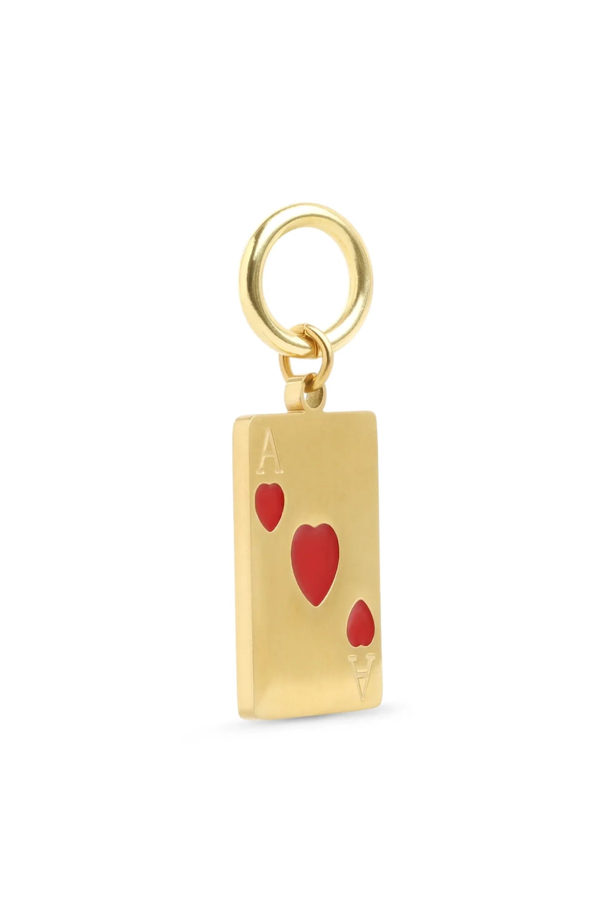 Etta Ace Of Hearts Charm - Gold