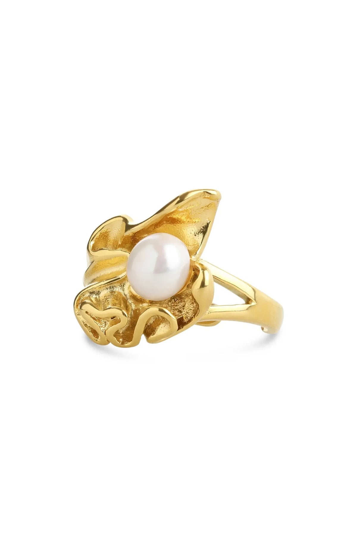 Lex Molten Pearl Ring - Gold