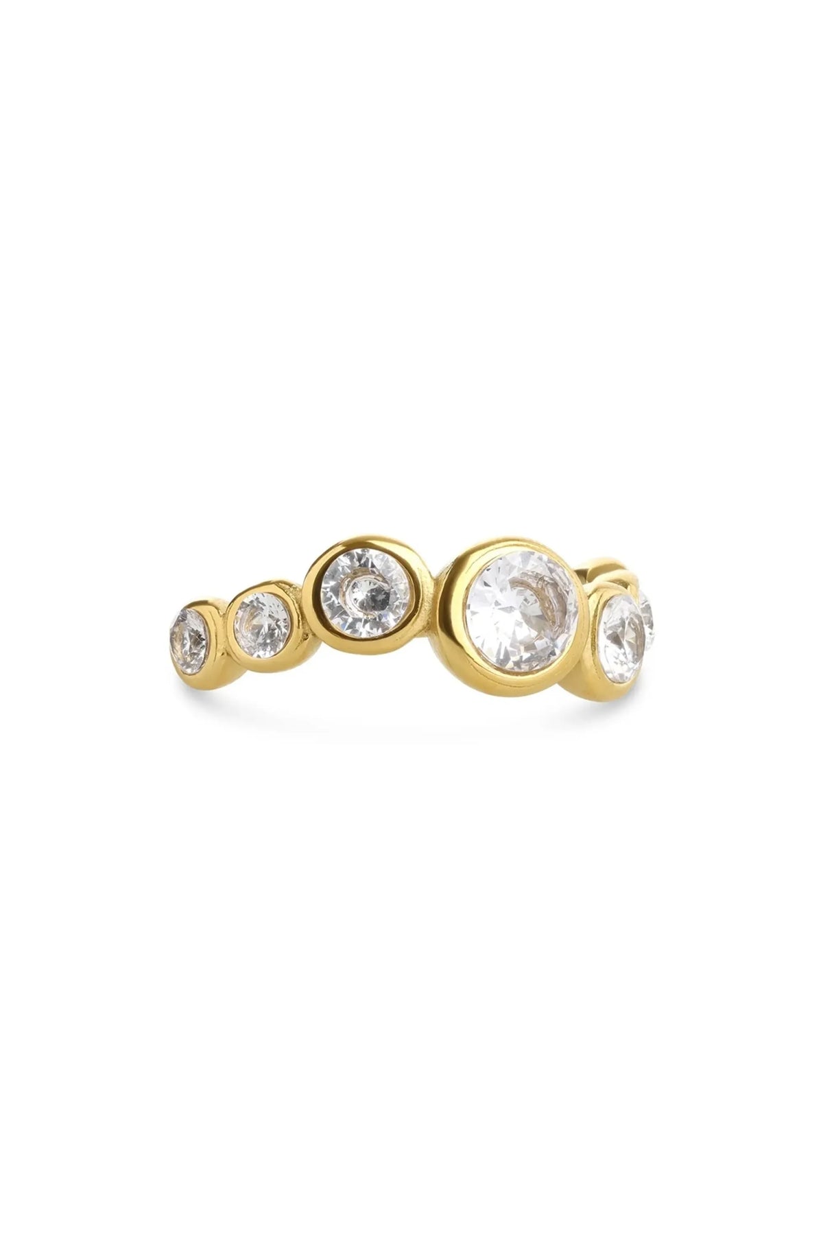 Noelle Crystal Ring - Gold