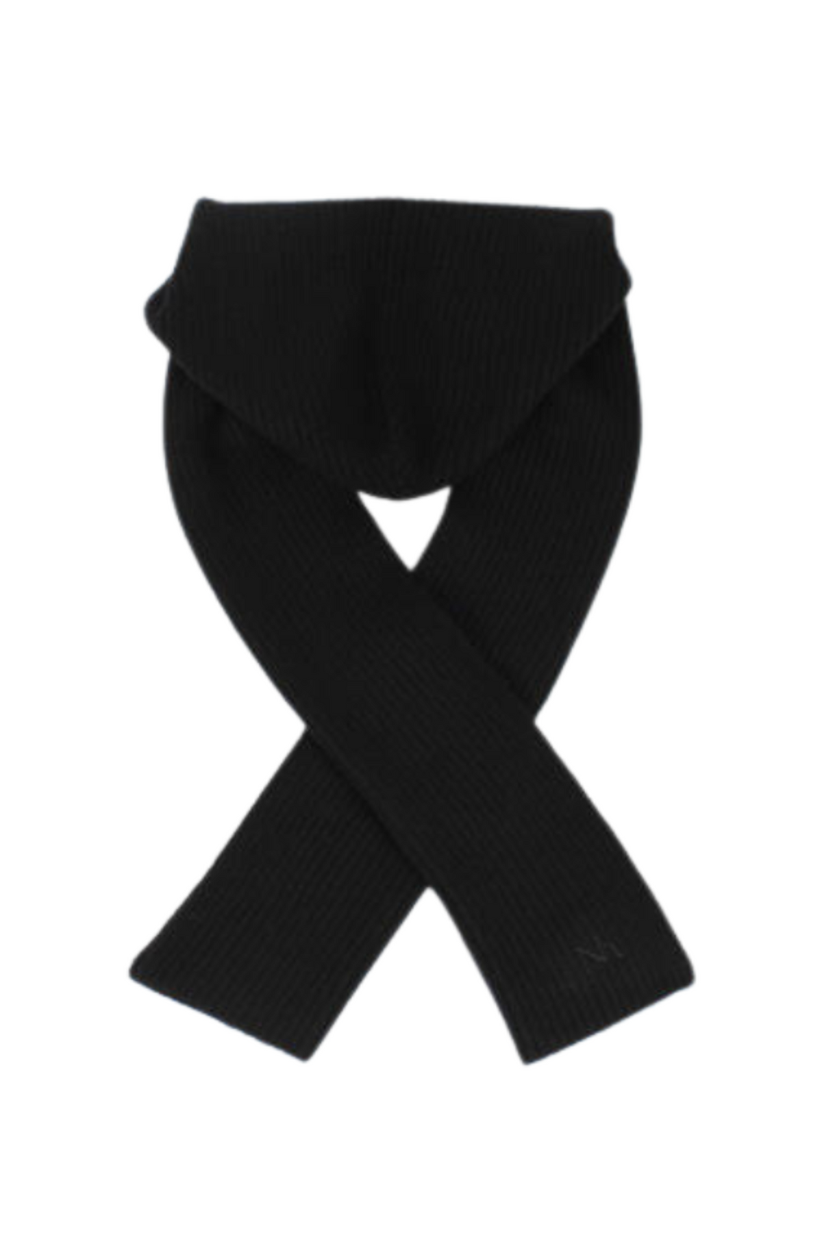 Alex Wool Cashmere Hoodie Scarf - Sort