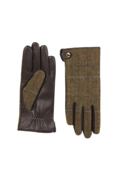 Janne Wool Leather Gloves - Oliven Grønn