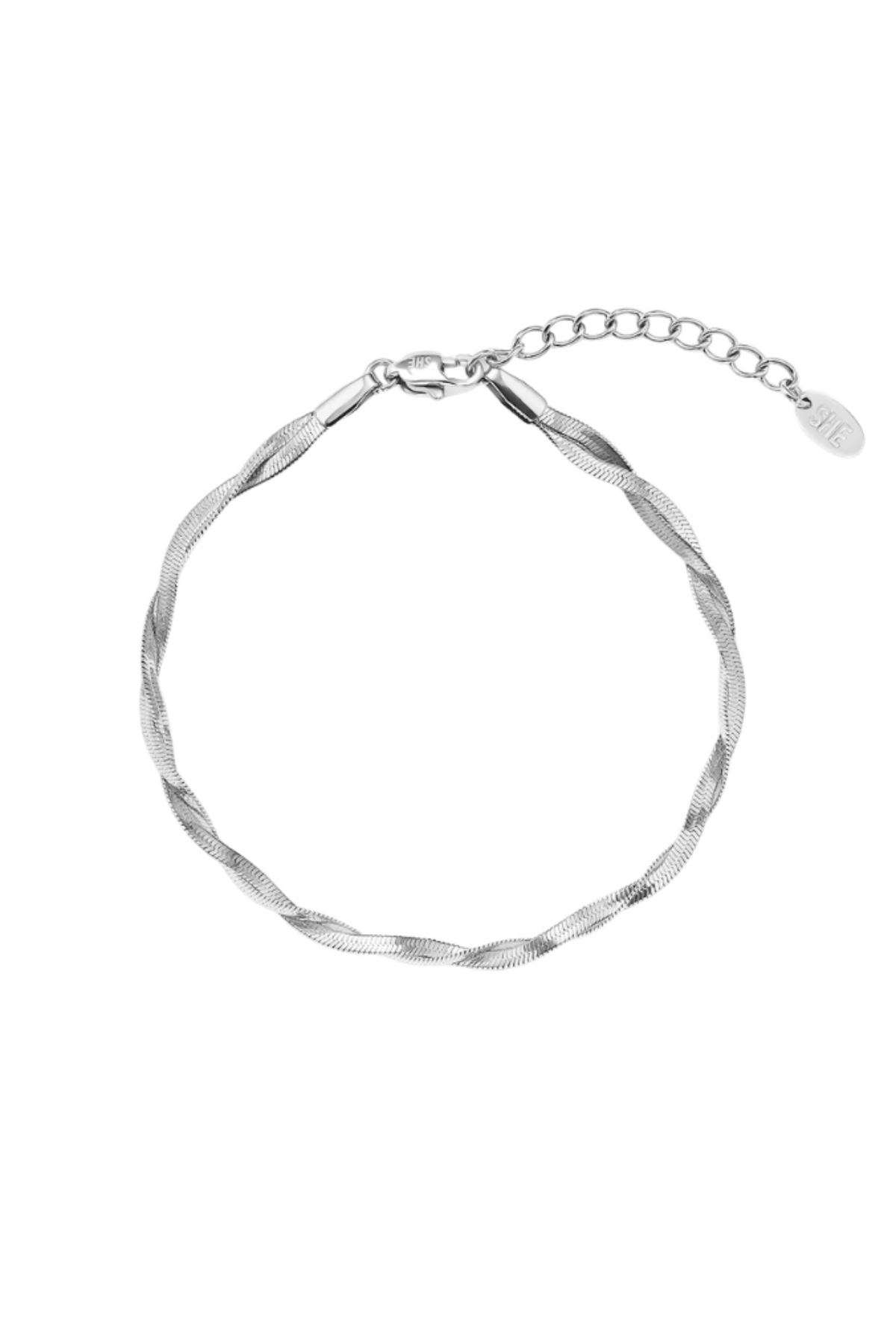 Twisted Bone Bracelet - Silver