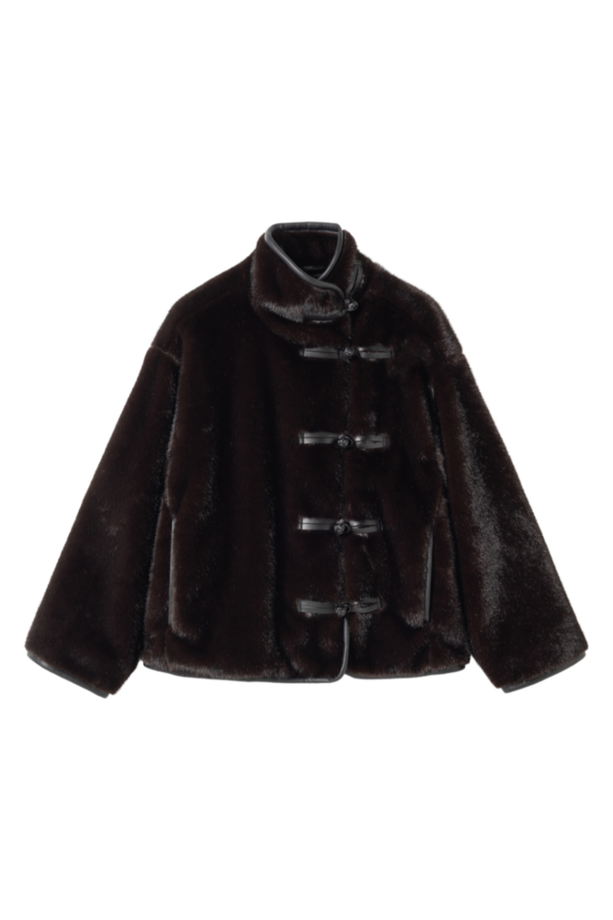 Zelie Faux Fur Jacket - Mocha Brown