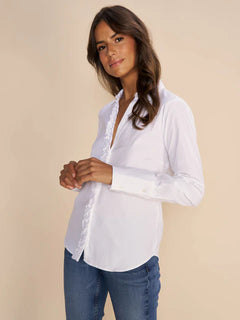 Sybel Satin Shirt - White