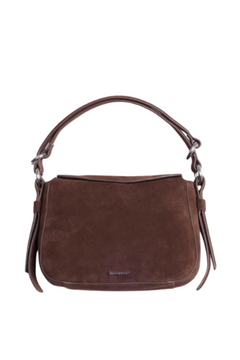 Bud Midi Suede Bag - Brown