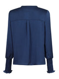 Landa Solid Blouse - Dusty Blue