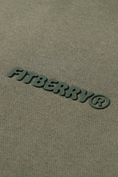 Signature Oversized Zip Hoodie - Olive