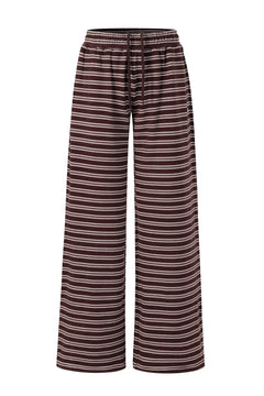 Palmer Soft Wide Leg Pants - Brown/Creme